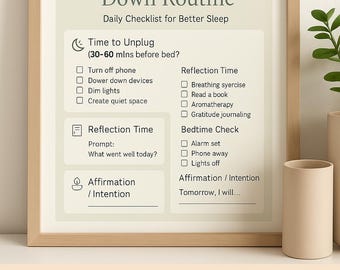 Lista di controllo per la routine serale di rilassamento: monitoraggio dell'auto-cura del sonno (download PDF)