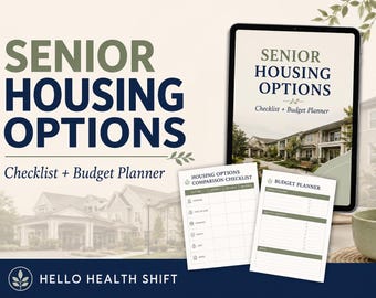 Senior Housing Options Guide, Assisted Living, Nursing Home Comparison (Digital Download)