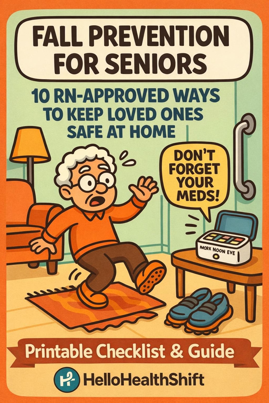 Rn-approved Fall Prevention Checklist for Seniors | Home Safety Guide ...