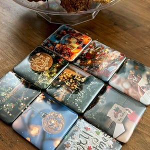 Photo Magnets, Christmas Photo Magnets, Custom Photo Magnet, Fridge Magnets, Personalized Refrigerator Magnet, Personalized Gifts
