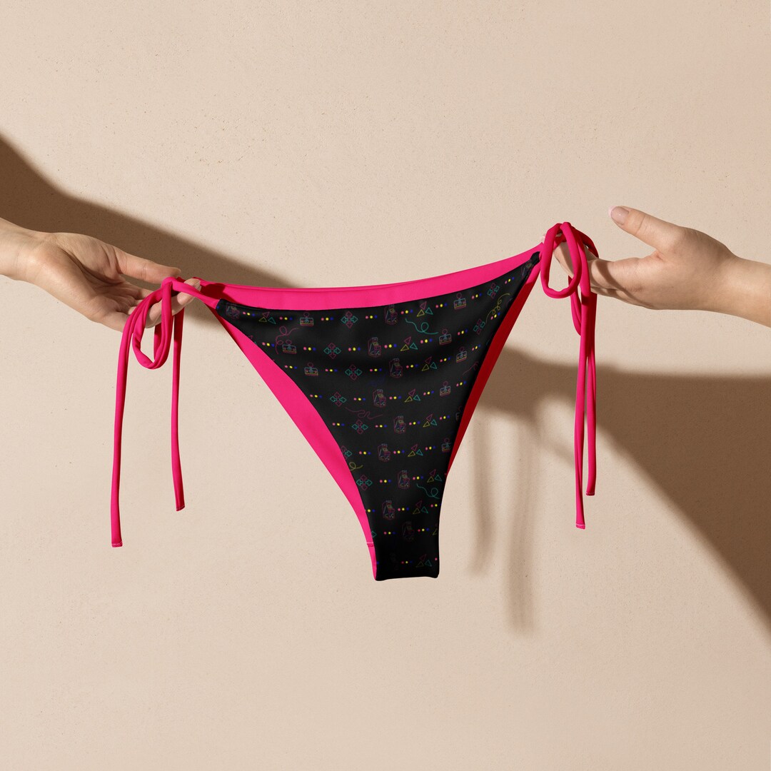 Gaming String Arcade | RETRO | Adjustable String Bikini Bottom | Gift for Gamer ...