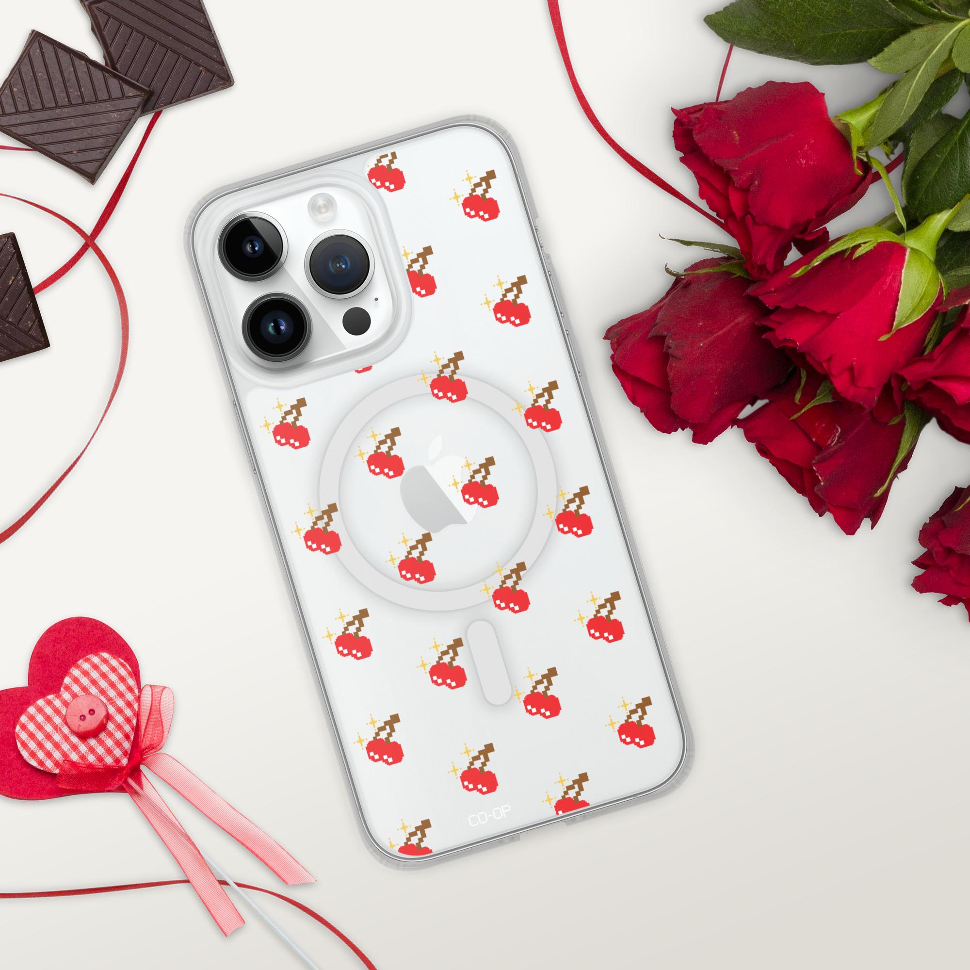 Retro Pixel Cherries | RETRO | Magsafe® Clear Case for
