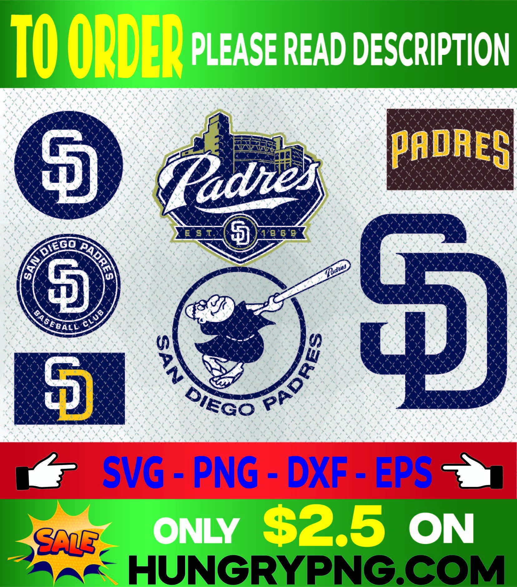 Sandiegopadressvg Clipart Bundle Cutting File Sport Svg Etsy
