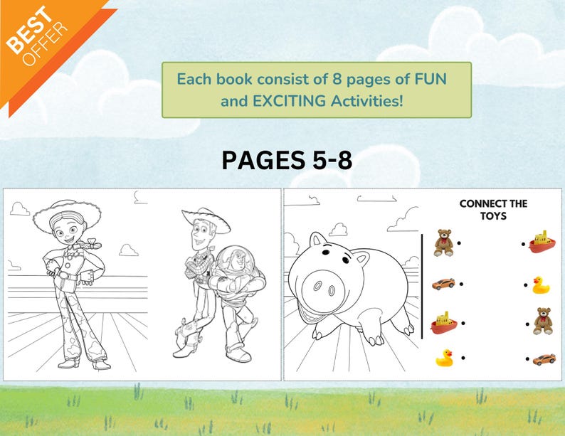 Toy Story Coloring Packs Toy Story Mini Coloring Birthday Party Favors ...