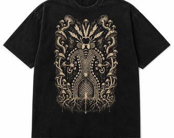 Vintage Mushroom Graphic Tee | Botanical Nature Streetwear Shirt