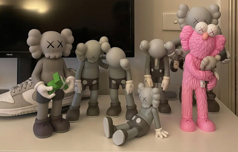 KAWS money Flip Figures Cartoon 30cm Trendy Statue Etsy