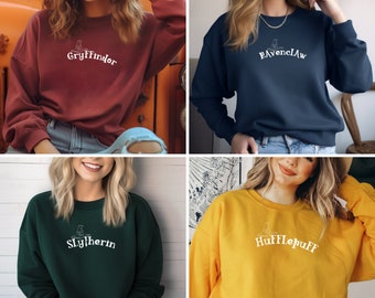 Wizard House Sweatshirt, Wizard Sweatshirts, Wizard House Shirts, Hufflepuff Sweatshirt, Gryffindor Shirt, Slytherin, Ravenclaw, Wizard