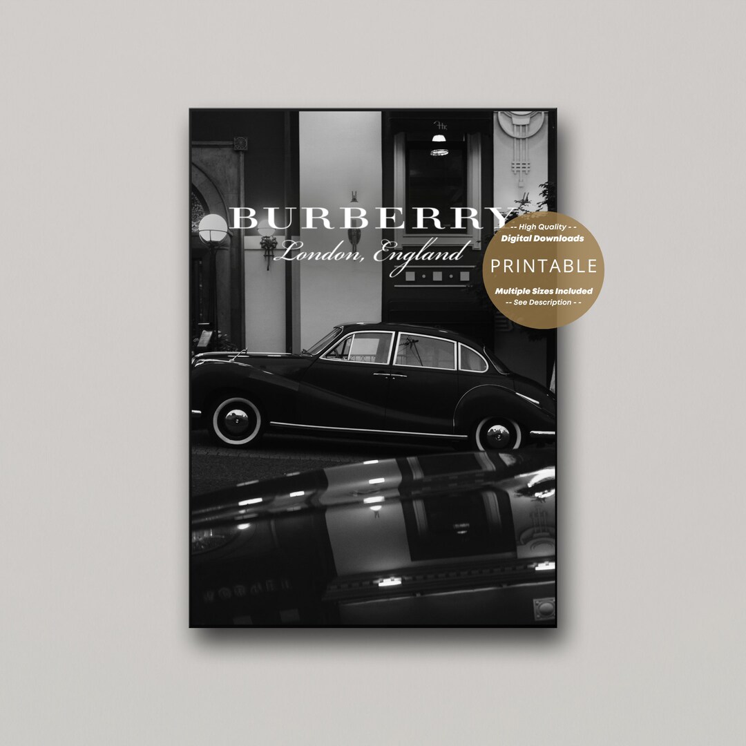 Printable Classic Car Photography Art / Black and White Luxury Home