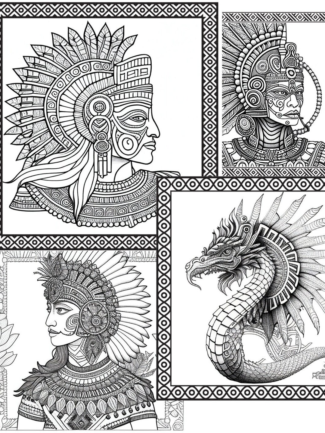 Aztec Mythology Coloring Book: A Journey With Ancient Gods - Etsy
