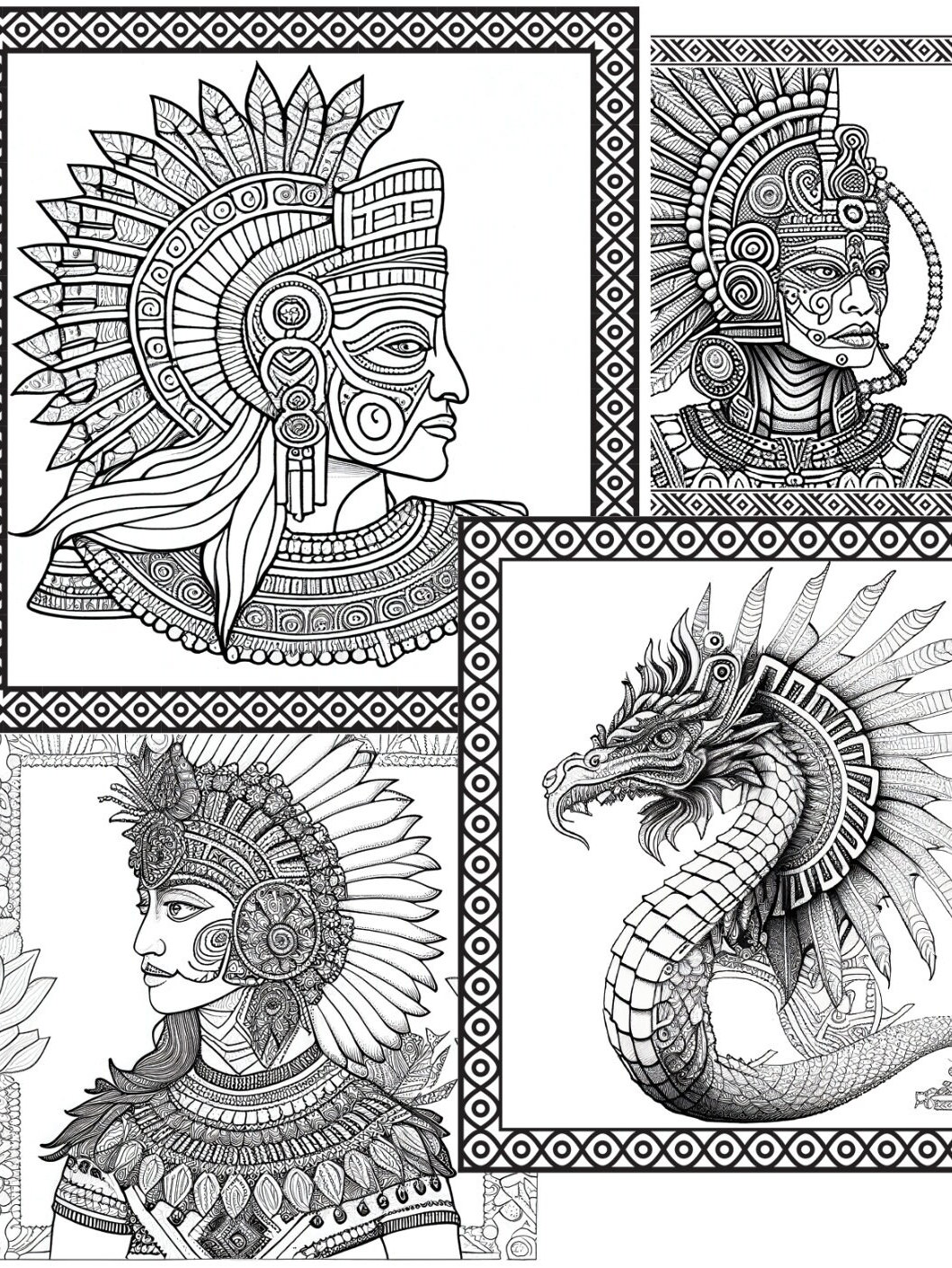 Aztec Warrior Coloring Pages - Il Fullxfull.4708206605 S8ss 