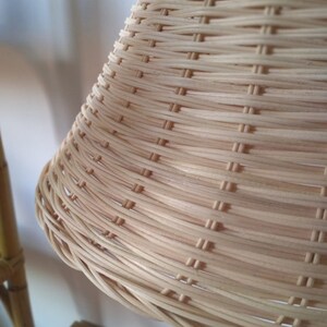 Suspension lamp in natural wicker. Suitable for living room, bedroom, kitchen, study, bedroom. Styles: boho, modern image 2