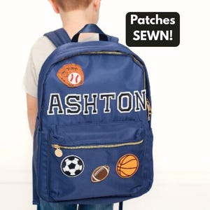 Personalized Boys Backpack with Custom Patches, Back to School Bag, Kids Book Bag, Custom Bag for Boys, Travel Backpack, Name Backpack Boy
