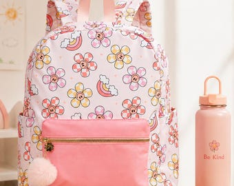 cute mini floral backpacks Donloise Backpack with Kawaii Plush Puppy Pendant Accessories Multi-Pockets Aesthetic Back to School Bookbag Laptop (White) : Electronics Soft to the touch Loungefly x Disney Piglet Floral