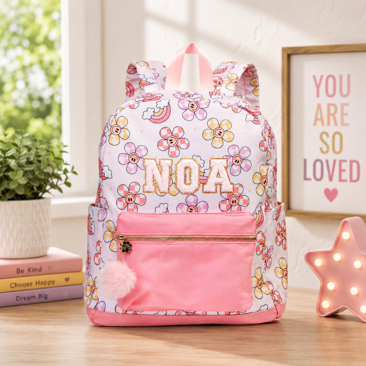 Stylish Pink Women\'s Backpack with Gold Trim Jollebone New Mini PU Leather Backpack, Fashionable Little  main image 2