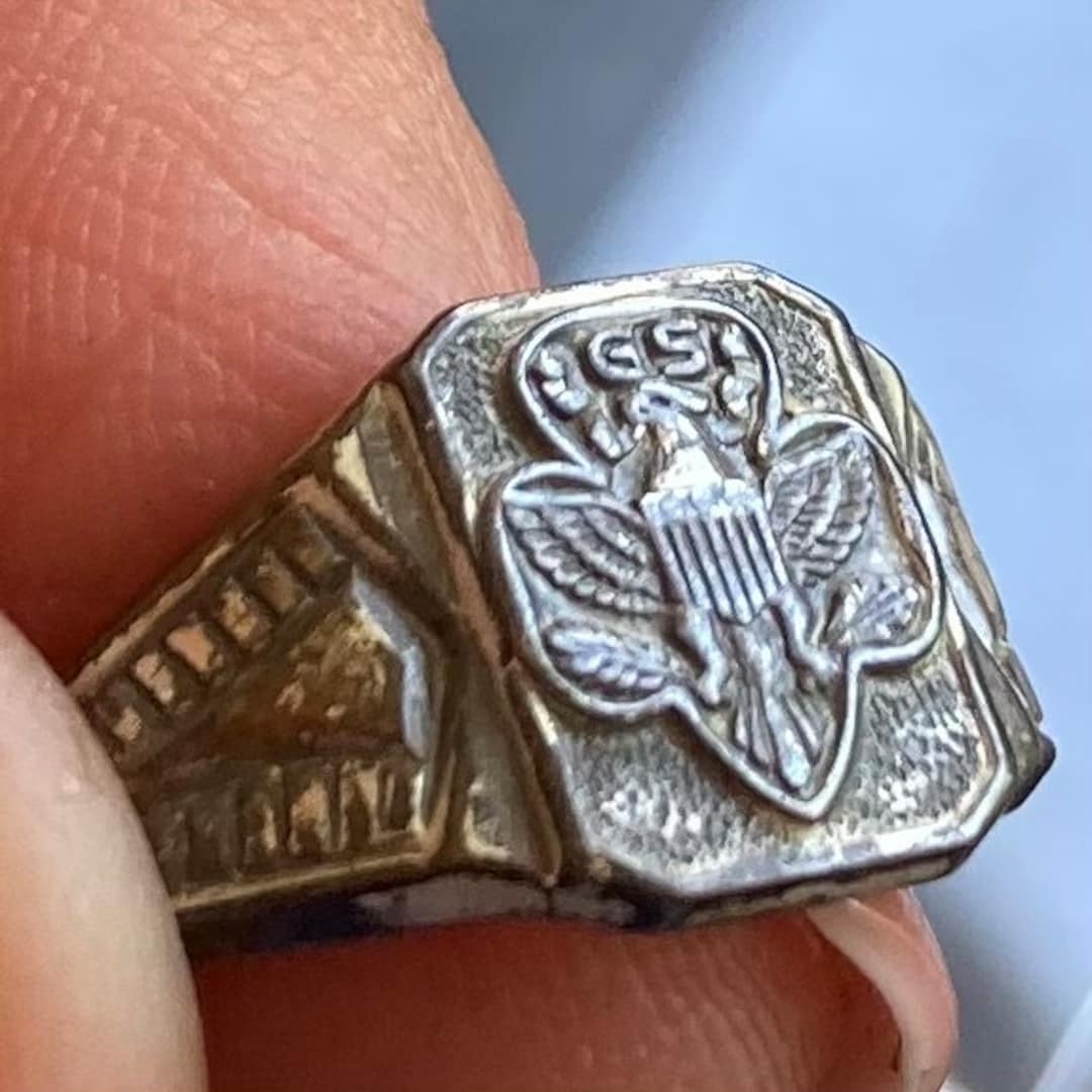 Vintage Sterling Silver Girl Scout Ring, With 2 Pins and a Bracelet