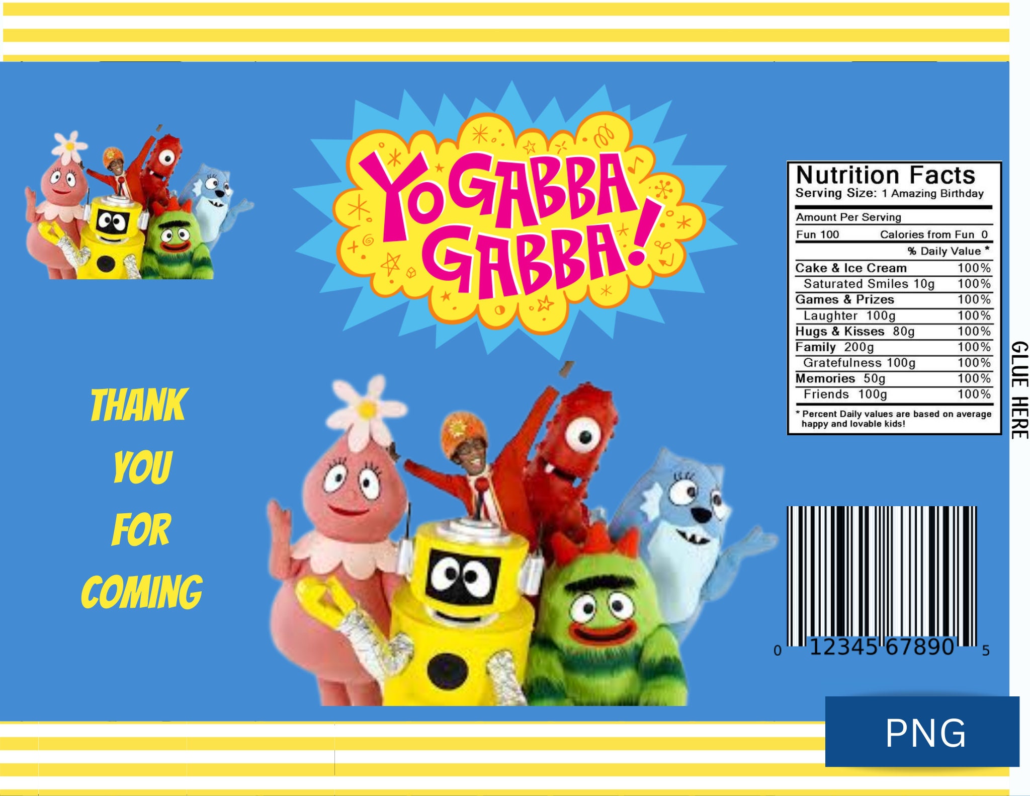 Yo Gabba Gabba Chip Bag Etsy