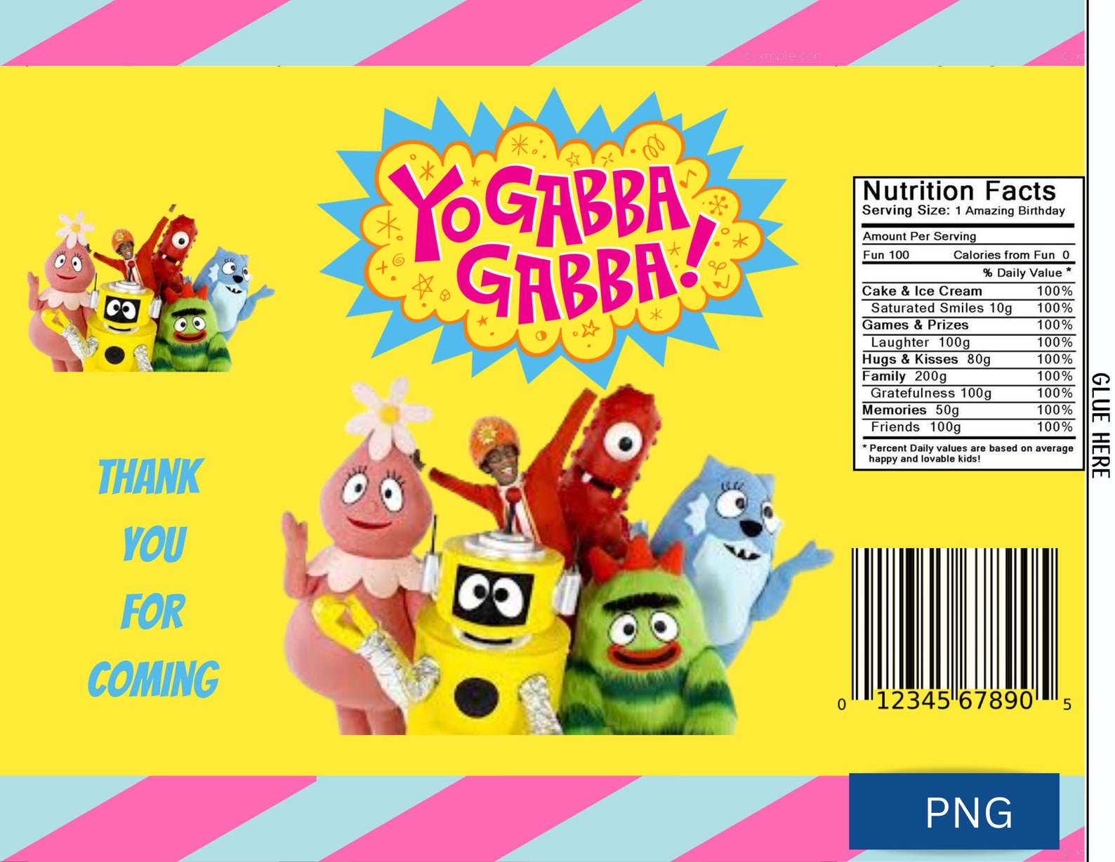 Yo Gabba Gabba Chip Bag Etsy