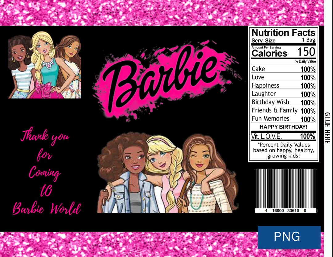 Barbie Chip Bag - Etsy