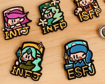 MBTI Esmalte Pin Teoría de la personalidad Regalo Psicología Accesorio Celebración de hitos Regalo Psicología Entusiasta Bolsa Decoración Sombrero