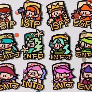 Juego completo de 16 pines de tipo de personalidad MBTI: insignias esmaltadas educativas coleccionables, herramientas de aprendizaje, taller, accesorios para la formación de equipos