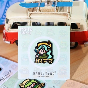 MBTI Enamel Pin Personality theory-themed Gift Psychology Accessory Milestone celebration Gift Psychology Enthusiast Tote Bag Decoration