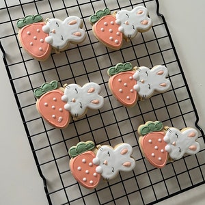 Easter Personalized Bunny cookies with royal icing, fresh baked and hand decorated cookies.