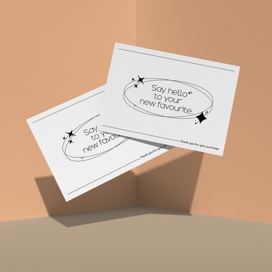 Minimal A5 Thank You Cards Printable and Editable Thank You - Etsy