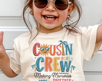 Cousin Crew 2026 Shirts, Retro Matching Summer Cousin Shirts For Kids, Cousin Crew Shirts, Toddler Shirts, Boys Shirts, Girls Shirts