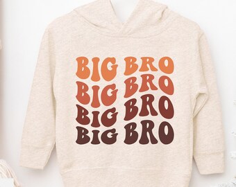 Big Brother Sweatshirt For Boys, Natural Boho Big Bro Hoodie, Retro Sweatshirt, Pregnancy Reveal, Pregnancy Announcement, Big Brother Gift