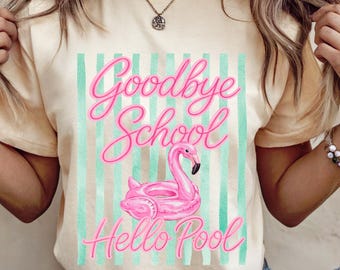 Goodbye School Striped Shirt for Teachers, Last Day of School Tee for Girls, Summer Teacher T-shirts, School is Out, Class Dismissed
