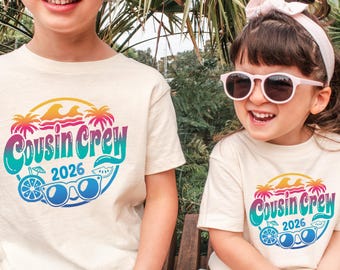 Cousin Crew 2026 Shirts, Retro Matching Summer Cousin Shirts For Kids, Cousin Crew Shirts, Toddler, Boys, Girls, Baby Bodysuit