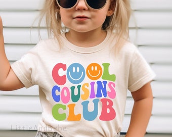 Cool Cousins Club Shirts, Retro Matching Cousin Shirts For Kids, Cousin Crew Shirts, Toddler Shirts, Boys Shirts, Girls Shirts