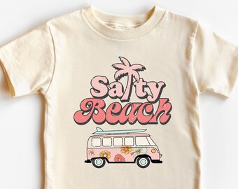 Salty Beach Shirt, Retro Summer Shirt For Girls, Vintage Summer Onesie, Summer Girls Shirt, Trendy Kids Shirt, Beach shirt For Girls
