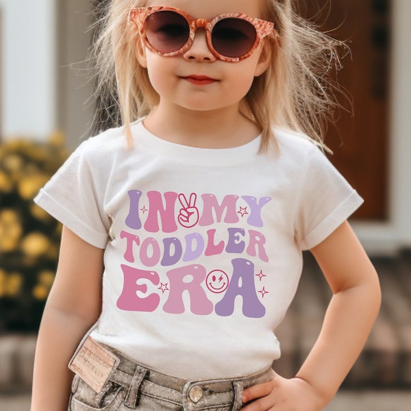 In My Toddler Era Shirt, Toddler Girls Sweatshirts, Retro Girls Outfit, Trendy Toddler Tee for Girls