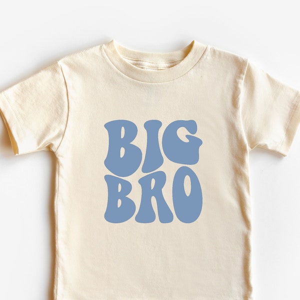 Big Brother Shirt, Big Bro T-Shirt, Retro Natural Boho Shirt For Boys, Pregnancy Reveal, Promoted to Big Bro, Pregnancy Announcement Shirt