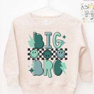 Big Brother Little Sister Sweatshirt, Announcement Shirts, Toddler Shirts, Retro Pregnancy Reveal, Matching Sibling Outfits, Boys, Girls Tee