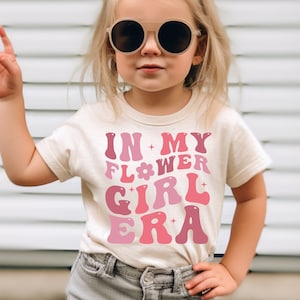 In My Flower Girl Era Shirt, Wedding Party Shirt, Toddler Tee, Bridal Party Shirt for Kids, Bridal Shower Flower Girl Outfit