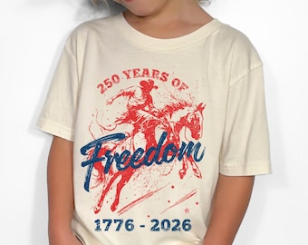 Western 250 years, 4th of July Shirts for Boys, Toddler Boy Shirts, Cowboy Matching Independence Day Outfit for Men, Women, Kids, Baby