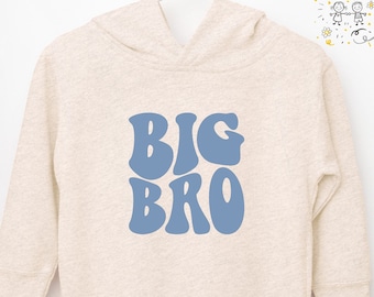 Big Brother Sweatshirt For Boys, Natural Boho Big Bro Hoodie, Retro Sweatshirt, Pregnancy Reveal, Pregnancy Announcement, Big Brother Gift