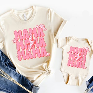 Western Mama and Mini Shirts,  Mommy and Me Shirts, Mamas Girl Shirts, Retro Mom Daughter Shirts, Preppy Matching Girl Shirts, Mothers Day