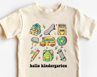Hello Kindergarten Shirt for Kids, Back To School Tee for Boys, First Day of School Boys Shirt, Back to School Shirts