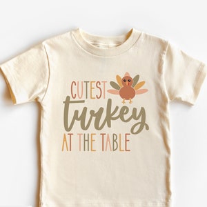 Cutest Turkey Thanksgiving Shirt For Kids, Retro Thanksgiving Shirt, Trendy Girls Outfit, Turkey Boys Shirt, Babyboy onesie, Toddler T-shirt