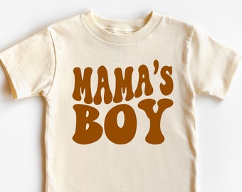 Mama's Boy T-shirt, Mamas Boy T-Shirt, Retro Neutral Boho Shirt For Boys, Neutral Baby Boy Outfit