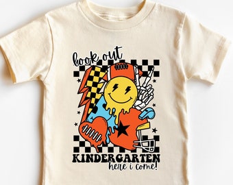 Look Out Kindergarten Here I Come Shirt for Kids, Kindergarten Shirt for Boys, Back To School Tee, First Day of School Boys Shirt,