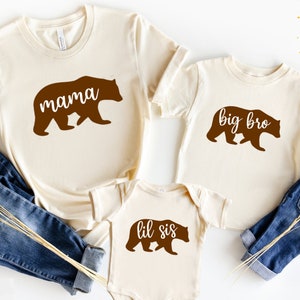 Mommy and Me Shirts, Sibling Shirts, Mama Bear Shirt,  Matching Family Shirts, Big Sister Shirt, Little Brother Shirt, Bear Big Brother Tee