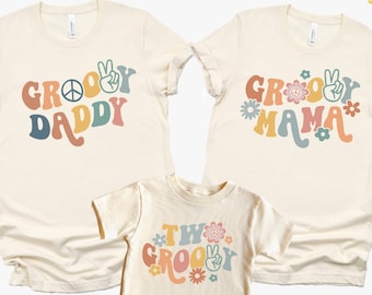 Two Groovy 2nd Birthday Shirts, Retro Matching Birthday Shirts, Mommy and Me Second Birthday Shirts,Trendy Family Birthday Shirts for Girls