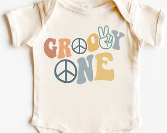 1st Birthday Party Shirts, Matching First Birthday Family Shirts, Groovy One Baby Bodysuits, Mom and Dad Birthday Shirts