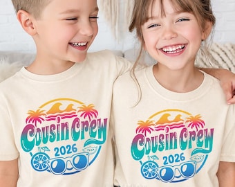 Cousin Crew 2026 Shirts, Retro Matching Summer Cousin Shirts For Kids, Cousin Crew Shirts, Toddler Shirts, Boys Shirts, Girls Shirts
