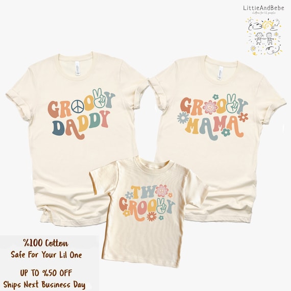Two Groovy 2nd Birthday Shirts, Retro Matching Birthday Shirts, Mommy and Me Second Birthday Shirts,Trendy Family Birthday Shirts for Girls