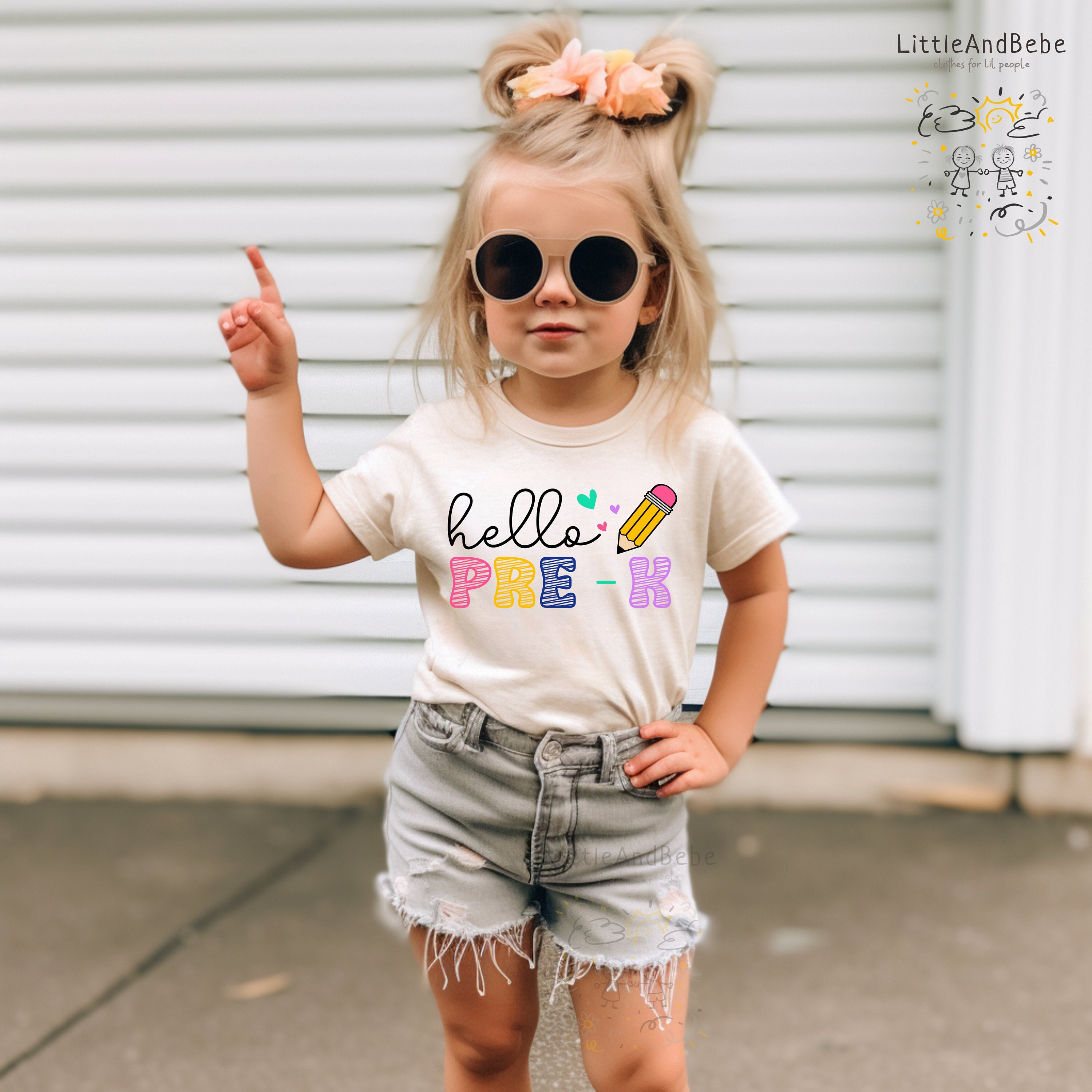 Hello Pre-K Shirt for Kids, Back To School Tee for Girls, First Day of School Boys Shirt, Back to School Shirts